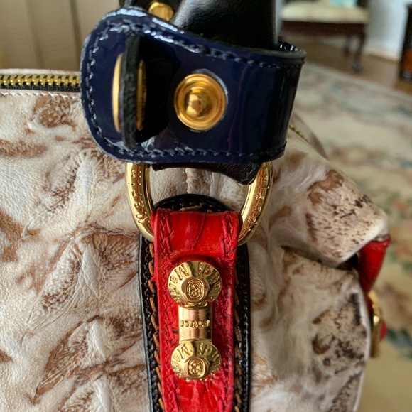 SOLD MARINO ORLANDI AUTHENTIC LEATHER REPTILE EFFECT BA - Picture 7 of 13